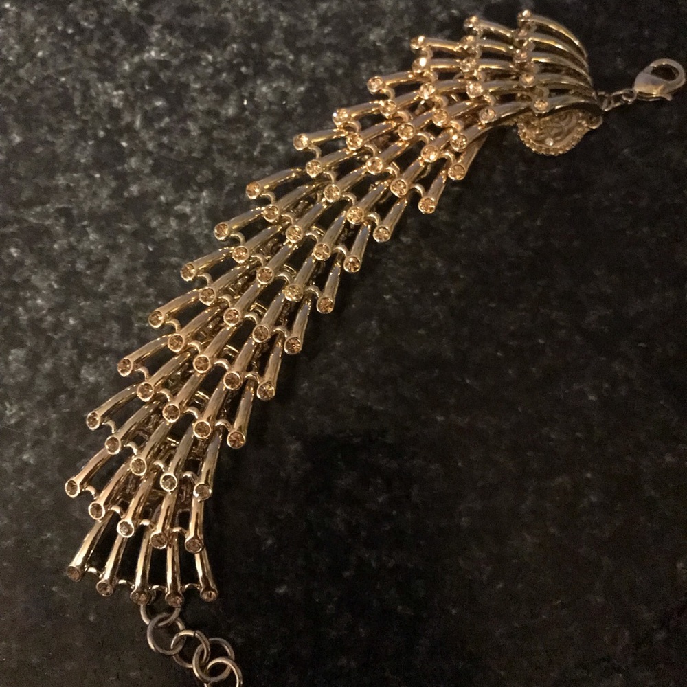 Jessica Simpson gold crown bracelet
